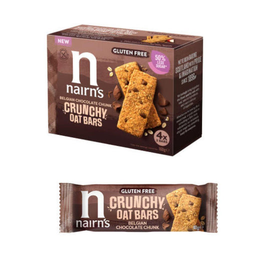 Nairns Belgian Chocolate Chunk Crunchy Oat Bars, 160g - Buongiorno Caffe' & More