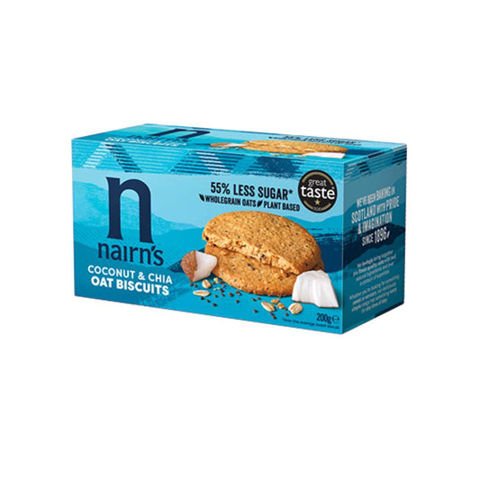 Nairns Coconut & Chia Oat Biscuits, 200g - Buongiorno Caffe' & More