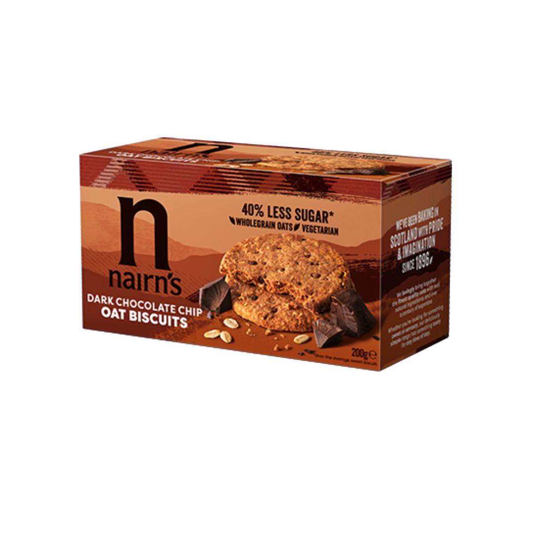 Nairns Dark Chocolate Chip Oat Biscuits, 200g - Buongiorno Caffe' & More