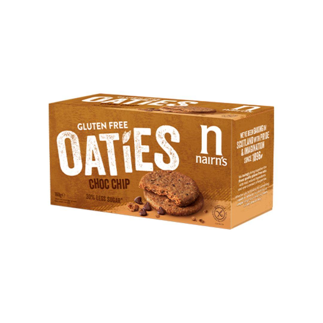 Nairns Oaties Chocolate Chip, Gluten Free, 45% Less Sugar, 160g - Buongiorno Caffe' & More