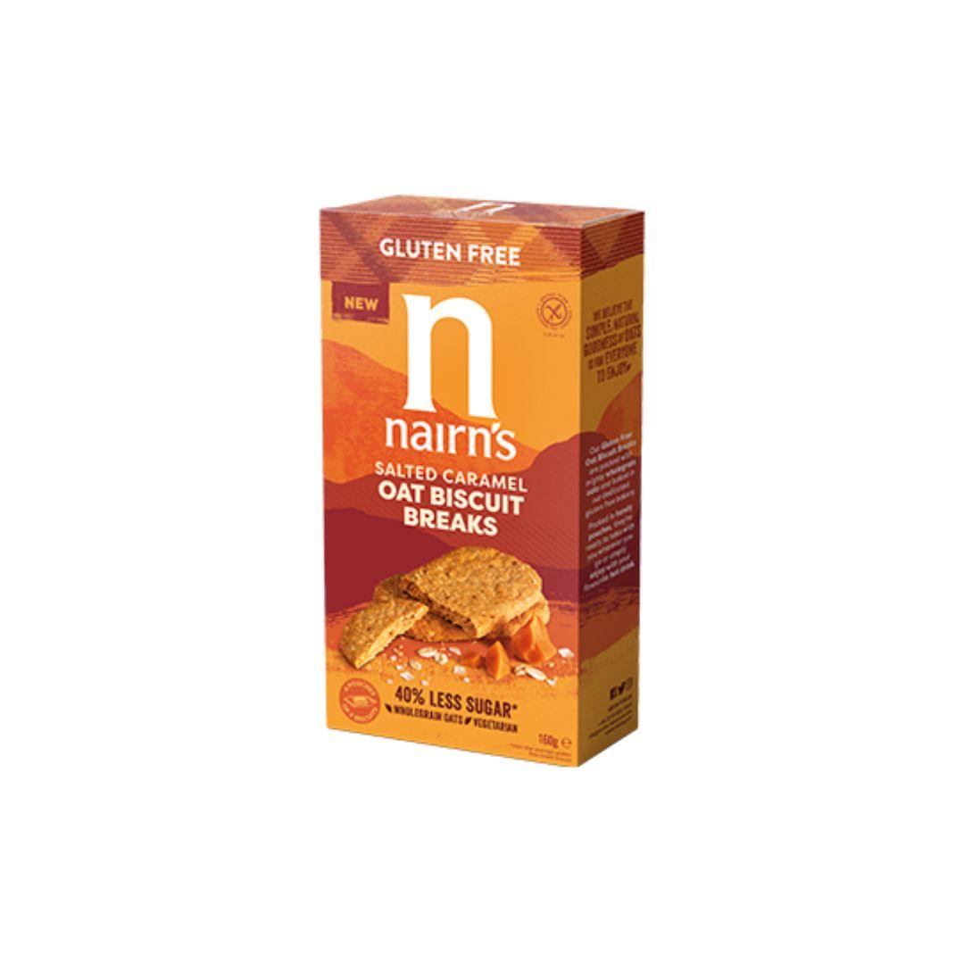 Nairns Salted Caramel Oat Biscuit Breaks, Gluten Free, 160g - Buongiorno Caffe' & More