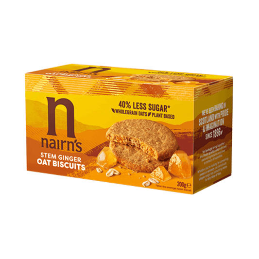 Nairns Stem Ginger Oat Biscuits, 200g - Buongiorno Caffe' & More