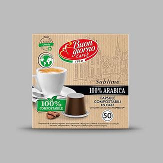 Nespresso Sublime 100% Arabica (50 Biodegradable Capsules) - Buongiorno Caffe' & More