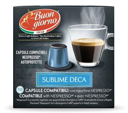 Nespresso Sublime Deca (10 Capsules) - Buongiorno Caffe' & More