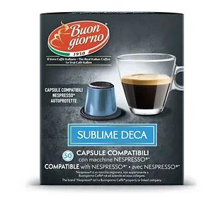 Nespresso Sublime Deca (50 Capsules) - Buongiorno Caffe' & More