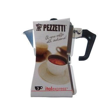 Pezzetti Chrome Moka Pot - 3 or 6 Cups - Buongiorno Caffe' & More
