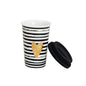 Porcelain Travel Cup with Hearts - Caffe' Buongiorno Store