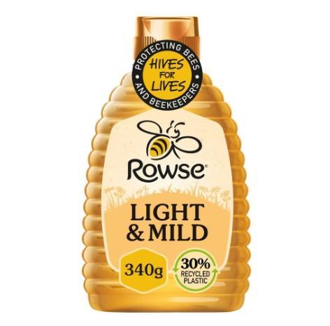 Rowse runny Honey Light & Mild, Squeezable, 340g (Best Before 31-07-2025) - Caffe' Buongiorno Store
