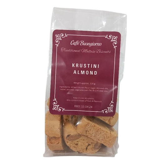 Small Almond Krustini, 130grm - Buongiorno Caffe' & More