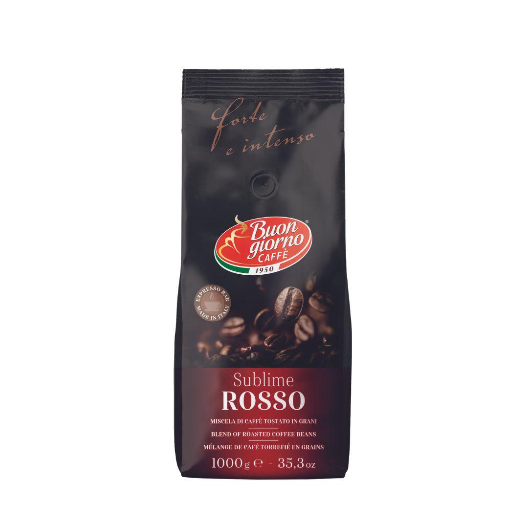 Sublime Rosso Roasted Beans, 1KG - Buongiorno Caffe' & More