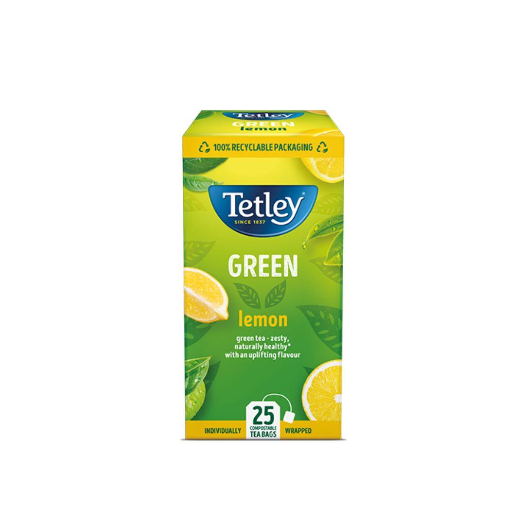 Tetley Green Tea, Lemon, 50g, 25 Teabags - Buongiorno Caffe' & More