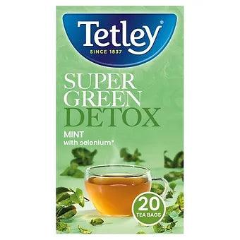 Tetley Super Green Detox, Mint, with selenioum, 40g - Buongiorno Caffe' & More