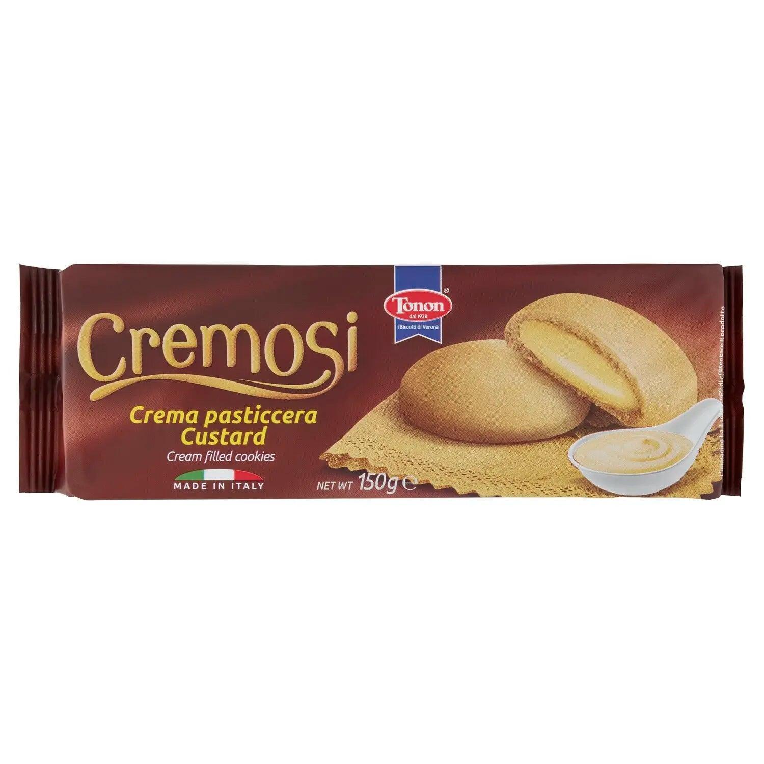 Tonon Cremosi Custard Cream Cookies, 150g (Best Before 19-07-2025) - Caffe' Buongiorno Store