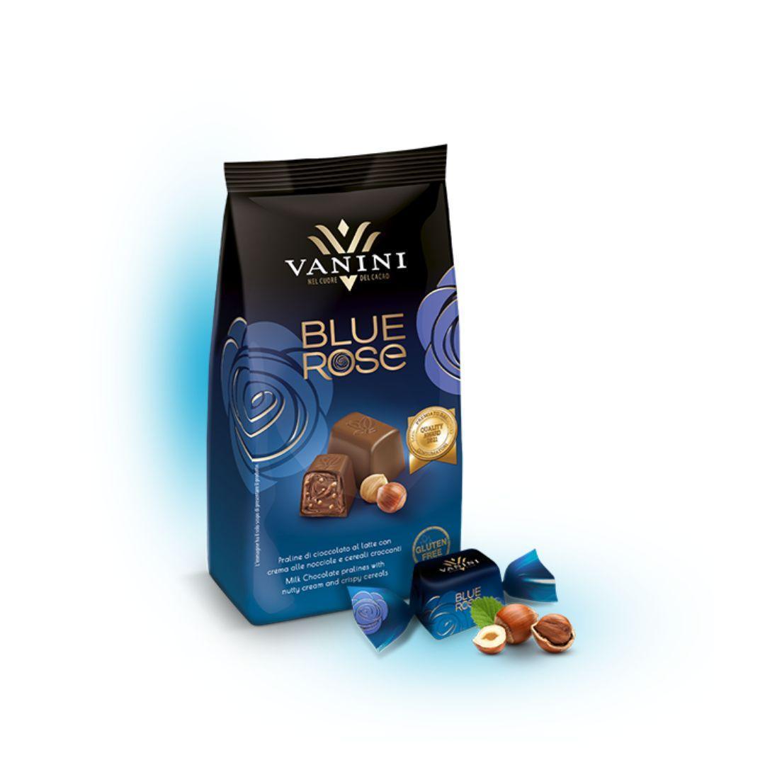 Vanini Blue Rose Milk Chocolate Bag, Gluten Free, 120g (Best Before 03-02-2025) - Caffe' Buongiorno Store